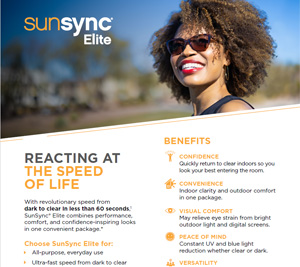 SunSync Light-Reactive Lenses Patient Brochure